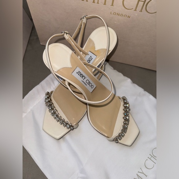 Jimmy Choo Meira 85 Latte Heels - Picture 4 of 8